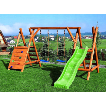 DREWNIANY PLAC ZABAW DO OGRODU WESOŁY PLAC AKCESORIA SUPER-PLACE 400/200